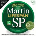 MartinSP 7600 12-String Phosphor Bronze Lifespan Coated Acoustic Guitar Strings Extra Light