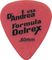 D'Andrea&nbsp;Delrex Delrin Guitar Picks One Dozen&nbsp;Orange&nbsp;.60MMRed, .50MM, Front