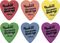 D'Andrea&nbsp;323 Heart Delrex Delrin Picks One Dozen&nbsp;Blue&nbsp;1.0MMGroup Shot, Fronts