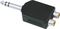 American Recorder Technologies&nbsp;1/4 inch Male Stereo to 2 RCA Female Adapter&nbsp;&nbsp;Nickel