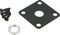 DiMarzio&nbsp;Gibson Style Metal Jack Plate&nbsp;Gold&nbsp;Black