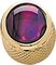 Q Parts&nbsp;Shell Dome Knob Single&nbsp;Chrome&nbsp;Blue AbaloneGold, Purple Abalone