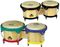 Nino&nbsp;Wood Bongos&nbsp;Natural w/Black Hardware&nbsp;Group Shot
