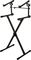 On-Stage Stands&nbsp;Heavy Duty 2 Tier Keyboard X Stand&nbsp;&nbsp;with Tier, Left-facing