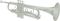 Giardinelli&nbsp;GTR 512 Professional Trumpet&nbsp;&nbsp;Silver, Angle