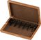 J. Winter&nbsp;Double Reed Cases&nbsp;Leather Covered Bassoon - Holds 12&nbsp;Cherrywood Bassoon - Holds 6, Open, Left-facing