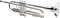 Jupiter&nbsp;1602S XO Professional Series Bb Trumpet&nbsp;1602S Silver - Yellow Brass Bell&nbsp;1602S Silver, Right-facing