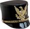 Director's Showcase&nbsp;Black Shako Hat&nbsp;Medium Hat with Gold Accents&nbsp;Large Hat with Gold Accents