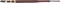 Levy's&nbsp;Deluxe Vintage Leather Guitar Strap&nbsp;&nbsp;Walnut, Spread