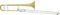 Bach&nbsp;16 Stradivarius Series Trombone&nbsp;Lacquer&nbsp;Silver Yellow Brass Bell Lightwt Slide .509-inch Open NeckLacquer, Open Neck, Side