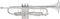King&nbsp;2055 Silver Flair Series Bb Trumpet&nbsp;&nbsp;2055T Silver 1st Valve Thumb TriggerSilver, Thumb Saddle