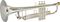 Yamaha&nbsp;YTR-8345 Xeno Series Bb Trumpet&nbsp;Silver&nbsp;Gold Brass BellSilver, Gold Brass Bell, Left-facing