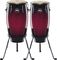 Meinl&nbsp;Headliner Series 11 and 12 Inch Wood Conga Set with Basket Stands&nbsp;Maple&nbsp;Wine Red Burst, Both