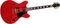 Peavey&nbsp;JF-1 Hollowbody Guitar&nbsp;Black&nbsp;Transparent Red