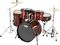 Sound Percussion&nbsp;Pro 5-Piece Drum Shell Pack with Black Hardware&nbsp;&nbsp;Wine Red, Left-facing (full kit)