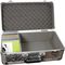 Odyssey&nbsp;Krom 200/65 CD Case&nbsp;Matte Silver&nbsp;Open, Right-facing