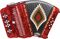 SofiaMari&nbsp;SM-3412 Button Accordion&nbsp;&nbsp;Red Pearl