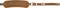 El Dorado&nbsp;Vintage Hand-Tooled Leather Guitar Strap&nbsp;Brown&nbsp;Tan, End