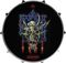 Evans&nbsp;Inked by Evans Alchemy Series Kick Drumhead&nbsp;24 Inch&nbsp;SKULLChaos