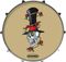 Evans&nbsp;Inked by Evans McWhite Series Kick Drumhead&nbsp;22 Inch&nbsp;HIGHER PLANEHypno Skull