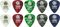 Planet Waves&nbsp;Standard Celluloid Pearl Picks Assorted 10-Pack&nbsp;Light&nbsp;Medium