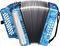 Hohner&nbsp;Corona II Classic ADG Accordion&nbsp;Pearl Red&nbsp;Light Blue