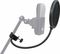K&M&nbsp;Pop Killer Double Layer Pop Filter&nbsp;&nbsp;Black, Mounted with Mic