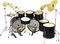 Sound Percussion&nbsp;Pro 8-piece Double Bass Drum Set&nbsp;Black&nbsp;Black