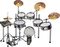Hart Dynamics&nbsp;Professional 6.4 Electronic Drum Set&nbsp;Hammered Chrome&nbsp;Hammered Chrome, Rear