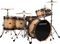 Ludwig&nbsp;Epic 6-Piece Pro Beat Shell Pack with Vintage Bronze Rims & Lugs&nbsp;&nbsp;Black-Natural Burst