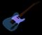 DR Strings&nbsp;NEON Hi-Def Pink SuperStrings Heavy Electric GUitar Strings&nbsp;&nbsp;On Guitar under UV light