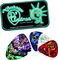 D'Andrea&nbsp;351 Vintage Designer Celluloid Picks - Assorted Pearloid - 1 Dozen&nbsp;Medium&nbsp;Picks With Tin