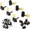 Kluson&nbsp;KB3L Keystone Locking Guitar Tuning Machines - 3-Per-Side Bolt Bushing&nbsp;&nbsp;Black, Complete