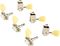 Kluson&nbsp;KB3L Keystone Locking Guitar Tuning Machines - 3-Per-Side Bolt Bushing&nbsp;&nbsp;Nickel