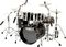 Orange County Drums and Percussion&nbsp;Newport 4-Piece Shell Pack&nbsp;Green Sparkle&nbsp;Piano Black, Left-Facing