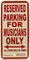 AIM&nbsp;Musicians Only Metal Sign&nbsp;&nbsp;Musicians Only Metal Sign