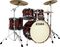 Tama&nbsp;Silverstar Lacquer 5-Piece Accel-Driver Shell Pack&nbsp;Dark Mocha Fade&nbsp;Transparent Red Burst, Right-Facing