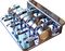 Full Contact Hardware&nbsp;4-String Fender-Style Bass Bridge&nbsp;Gold&nbsp;Chrome Side, Left-Facing