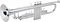 Allora&nbsp;Student Series Bb Trumpet Model AATR-101&nbsp;&nbsp;Silver, Left-facing