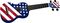 Mahalo&nbsp;U-40 Painted Ukulele&nbsp;Smiley Face&nbsp;American Flag