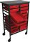 H. Wilson&nbsp;Mobile Work Center with 18 Single Storage Trays&nbsp;Light Gray Trays&nbsp;44.5