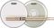 Evans&nbsp;EC Reverse Dot Snare Batter and Snare Side Head Pack with Free Pair of Pro-Mark Sticks&nbsp;&nbsp;5A Wood, Group
