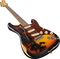 Fender Custom Shop&nbsp;1961 Stratocaster Burnt Heavy Relic Electric Guitar&nbsp;&nbsp;3-Tone Sunburst, Close Angle