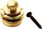 Hennessey&nbsp;Guitar Strap Locks - Pair&nbsp;Chrome&nbsp;Gold