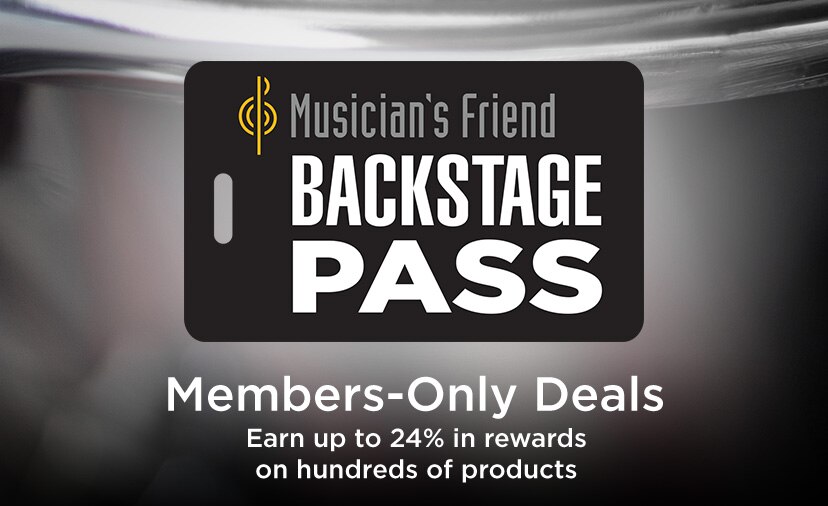 Musician's Friend backstage pass member-only deals, earn up to 24% in rewards on hundreds of products.