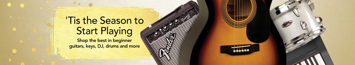 Tis the Season to Start Playing. Shop the best in beginner guitars, keys, DJ, drums and more.