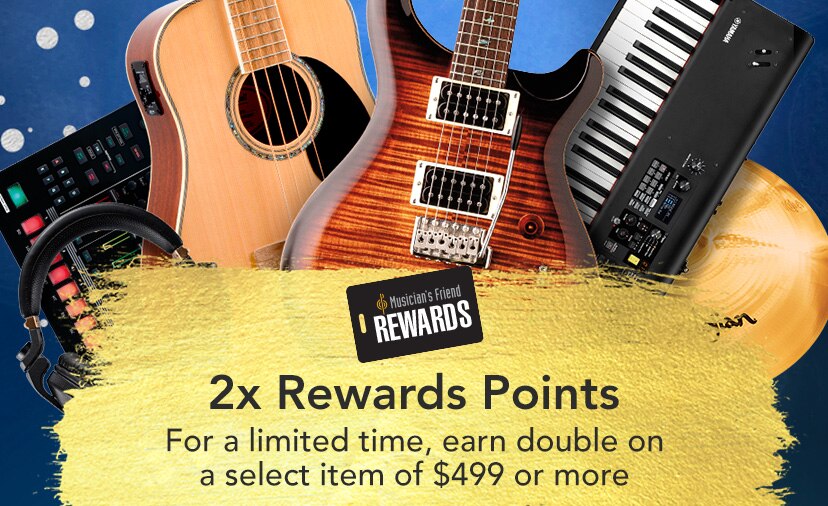 2x rewards points. for a limited time, earn double on a select item of 499 dollars or more