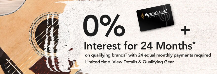 0 percent interest for 24 Months on qualifying brands with 24 equal monthly payments required. Limited time. View details and qualifying Gear