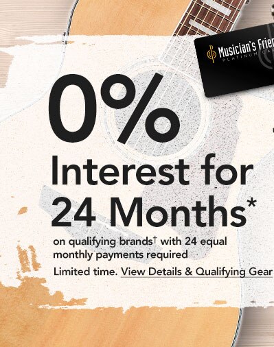 0 percent interest for 24 Months on qualifying brands with 24 equal monthly payments required. Limited time. View details and qualifying Gear