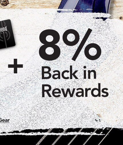 plus 8 percent back in rewards.